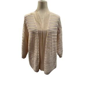 Lane Bryant Yellow and White Cardigan - Size 22/24